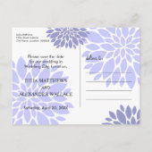 ラベエレガントンダーフローラバースト写真日付の保存 案内ポストカード (裏面)