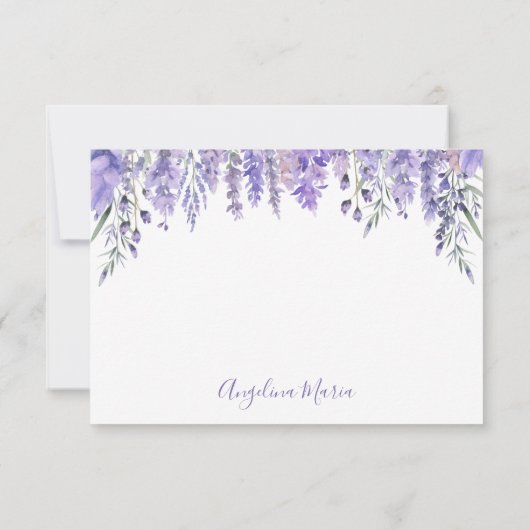 ラベエレガントンダーフローラパープルキンセアニラ サンキューカード (裏面)