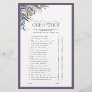 ラベエレガントンダーフローラブライダルシャワーゲーム