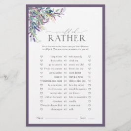 ラベエレガントンダーフローラブライダルシャワーゲーム