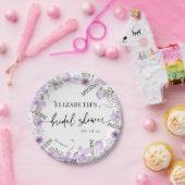 ラベエレガントンダーフローラブライダルシャワー紙プレート ペーパープレート (パーティー)