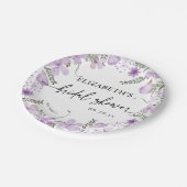 ラベエレガントンダーフローラブライダルシャワー紙プレート ペーパープレート (アングル)