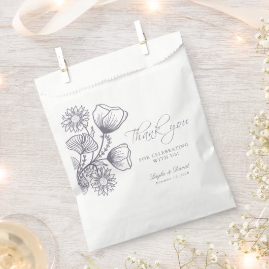 ラベエレガントンダーフローラ概要ありがとうござ結婚う フェイバーバッグ (クリップ留めされた状態)