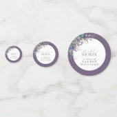 ラベエレガントンダーフローラ水彩ブライダルシャワー コンフェッティ (正面)