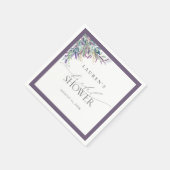 ラベエレガントンダーフローラ水彩ブライダルシャワー スタンダードカクテルナプキン (角)