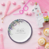 ラベエレガントンダーフローラ水彩ブライダルシャワー ペーパープレート (パーティー)