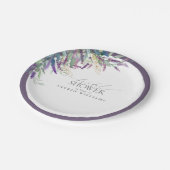 ラベエレガントンダーフローラ水彩ブライダルシャワー ペーパープレート (アングル)