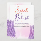 ラベエレガントンダーフローラ結婚デザイン 招待状 (正面/裏面)