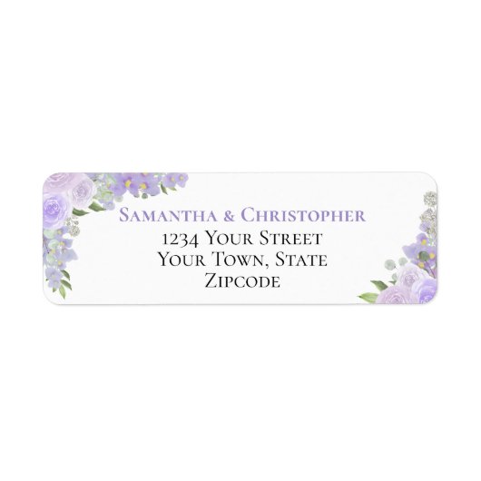 ラベエレガントンダーフローラ結婚差出人住所 ラベル (正面)