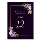 ラベエレガントンダーフローラ金ゴールドフレーム結婚パープル テーブルナンバー (裏面)