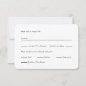 ラベエレガントンダーフローラRSVPカード 出欠カード (正面)