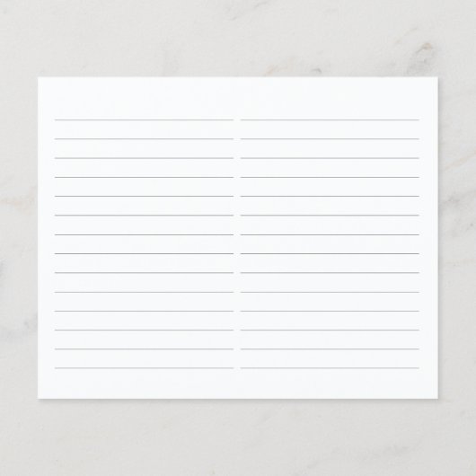 ラベエレガントンダーブライダルシャワーレシピカード (裏面)