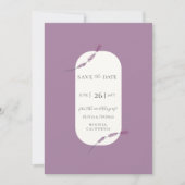 ラベエレガントンダープラントフォトウェディング日付を保存 招待状 (正面)