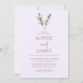 ラベエレガントンダープラントブランチ結婚フラワーズ 招待状 (正面)