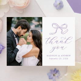 ラベエレガントンダーボウ結婚フォト サンキューカード