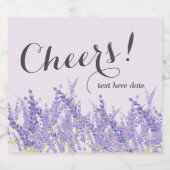 ラベエレガントンダーモダン,,トレンディー,フローラ，紫 ビールラベル (シングルラベル)