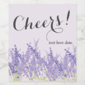 ラベエレガントンダーモダン,,トレンディー,フローラ，紫 ワインラベル (シングルラベル)