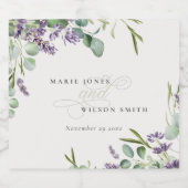 ラベエレガントンダーユーカリの葉結婚葉 ビールラベル (シングルラベル)