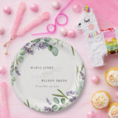 ラベエレガントンダーユーカリの葉結婚葉 ペーパープレート (パーティー)