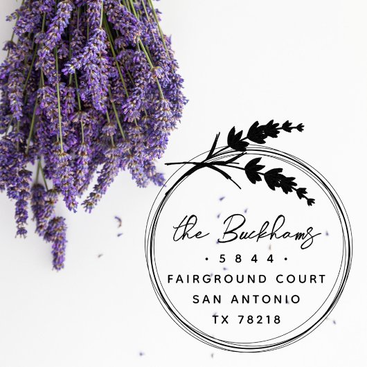 ラベエレガントンダーリースフローラ差出人住所 セルフインキングスタンプ