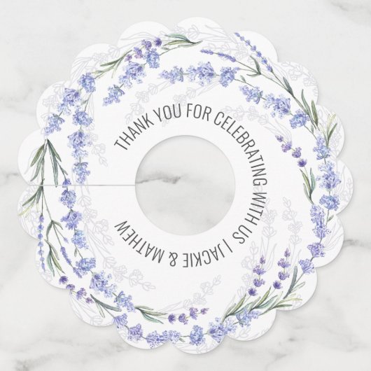 ラベエレガントンダーリース結婚式の引き出物 ワイングラスタグ (正面)