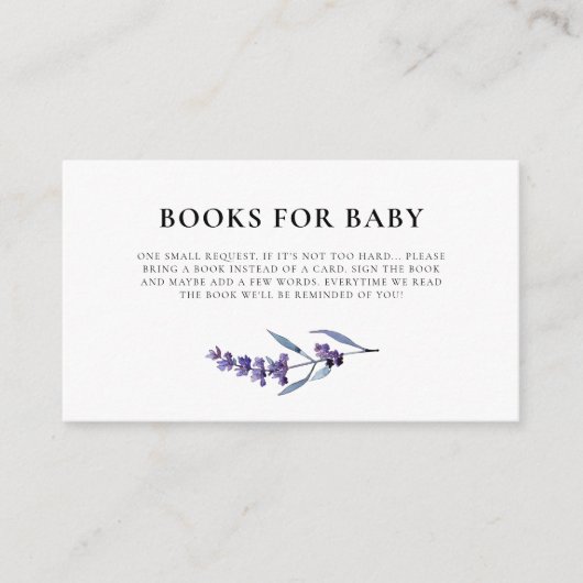 ラベエレガントンダー書籍のベビー依頼 エンクロージャーカード (正面)