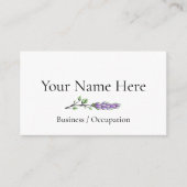 ラベエレガントンダー植物園 名刺 (正面)