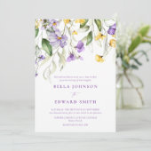 ラベエレガントンダー水カラーフローラ結婚ズ 招待状 (スタンド正面)