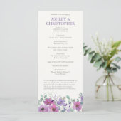 ラベエレガントンダー水彩フローラ結婚式 プログラム (スタンド正面)