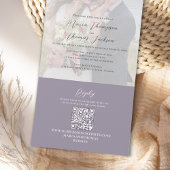 ラベエレガントンダー薄紫書道写真 オールインワン招待状