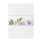 ラベエレガントンダー金ゴールド水彩フローラ結婚ズ 招待状ベリーバンド (裏面例)