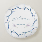 ラベエレガントンダー&ダスティブルーサークルスタイルへようこそ ラウンドクッション (裏面)