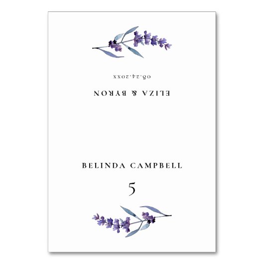 ラベエレガントンダ結婚ーズゲスト座席表 テーブルナンバー (正面)