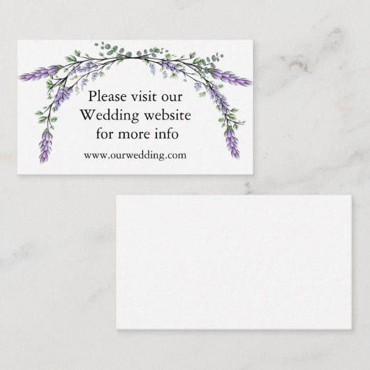 ラベエレガントンデユーカリ結婚のエンクロージャカード エンクロージャーカード (正面/裏面)