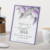 ラベエレガントンパープルの花 | ブーケバー 台座サイン (インサイチュ)