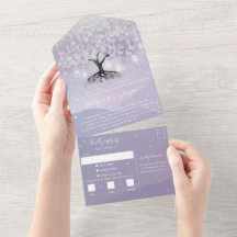 ラベエレガントンパープルハートリーフツリ結婚ーズ