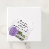 ラベエレガントンパープルバラ結婚ズ・サンキュー フェイバータグ (インサイチュ)