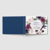 ラベエレガントンパープルフローラ結婚開花 ゲストブック (全面)