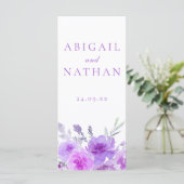 ラベエレガントンパープル結婚の式プログラム (スタンド正面)