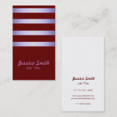 ラベエレガントンフェイクダストライプのーモダン・ブラウン 名刺 (正面/裏面)
