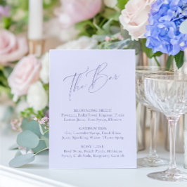 ラベエレガントンミニマルダーブライダルシャワーバーメニュー