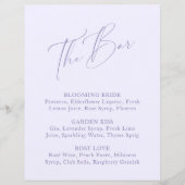 ラベエレガントンミニマルダーブライダルシャワーバーメニュー (正面)