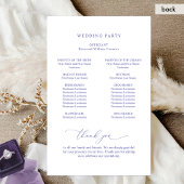 ラベエレガントンモノグラムのダー結婚式 プログラム