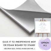 ラベエレガントンモノグラムの結婚ダー歓迎サイン ポスター