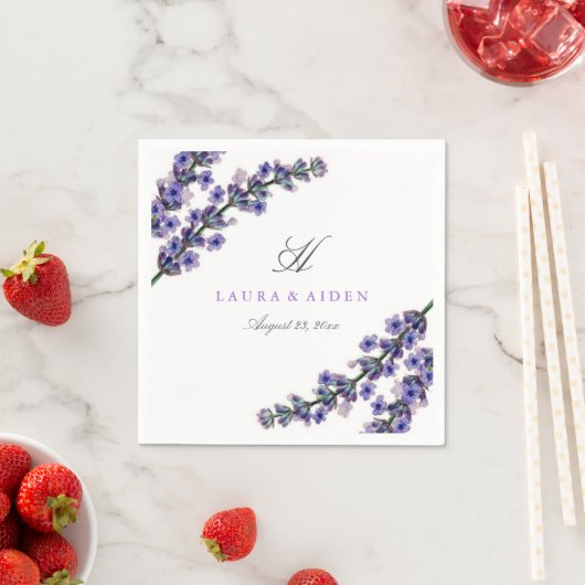 ラベエレガントンモノグラム結婚のナプキン スタンダードカクテルナプキン (インサイチュ)