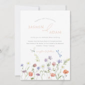 ラベエレガントンワイルドフラワードラゴンファ結婚ー 招待状 (正面)