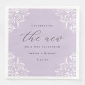 ラベエレガントンヴィンテージクラシックズ結婚ナプキンス (正面)