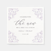 ラベエレガントンヴィンテージクラシックズ結婚ナプキンス スタンダードカクテルナプキン (正面)