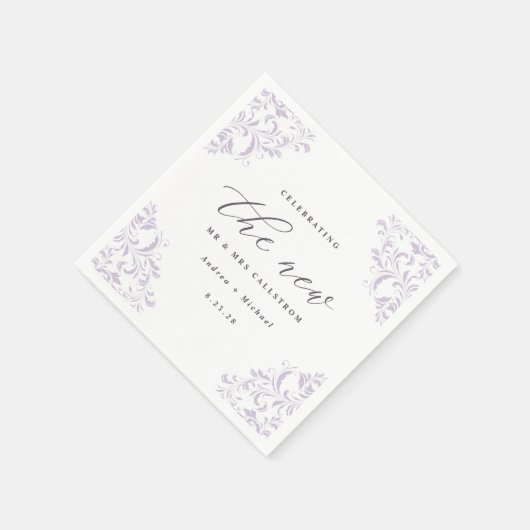 ラベエレガントンヴィンテージクラシックズ結婚ナプキンス スタンダードカクテルナプキン (角)