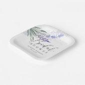 ラベエレガントン素朴ダーブライダルシャワー ペーパープレート (傾斜あり)